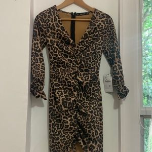 Black and brown cheetah/leopard print dress from Zara🤎🐆